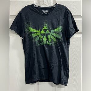Nintendo The Legend of Zelda Mens T-Shirt Tri Force Wing Crest - Small - VGUC